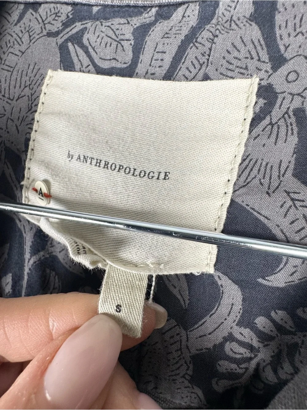 Anthropologie Chore Utility Jacket Military Trucker‎ Button Collared Gray Small